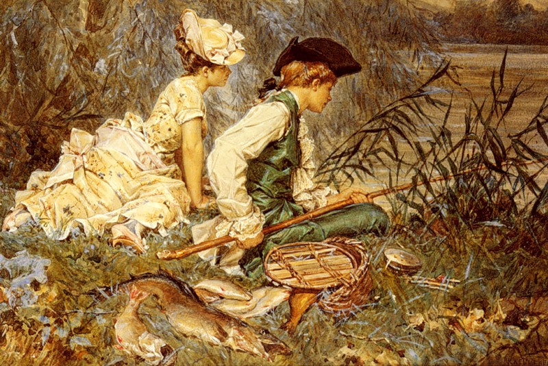 An Afternoon Of Fishing by Frederick Hendrik Kaemmerer